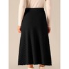 INSPIRE CHIC Women's Elastic High Waist A-Line Ribbed Knit Sweater Skirt - 4 of 4