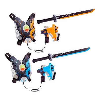 Black D Set Detailed Plastic Warrior Swords Perfect for Imaginative Play Halloween Cosplay Toy Swords Ninja Set 