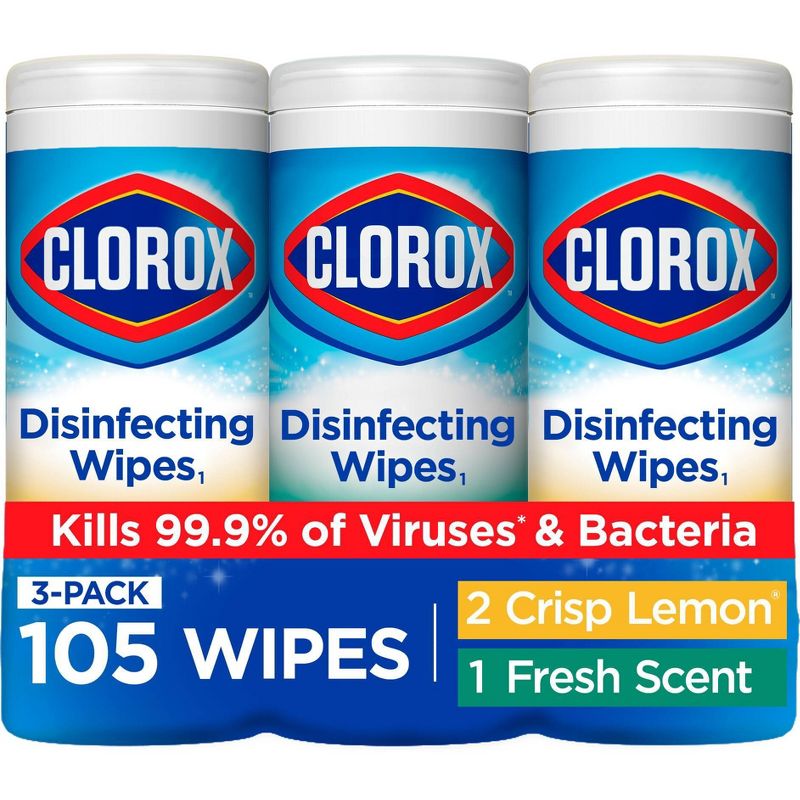 Clorox Bleach Free Disinfecting Wipes Value Pack - 105ct/3pk, 1 of 12