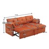NicBex Velvet Sleeper Sectional Sofa,L-Shaped Couch with Reversible Storage Chaise for Living Room,Apartment,Office,Orange - 2 of 3