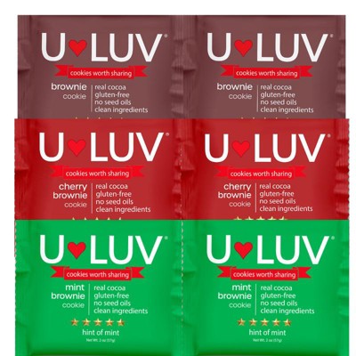 U-LUV Foods Brownie Lover Cookies 6 PACK