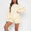 Mocamel Solid loose versatile casual round-neck sweatshirt and shorts set - 4 of 4