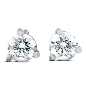 Pompeii3 1/4 cttw Round Diamond Studs 14k White Gold Lab Created - 1 of 4