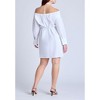 ELOQUII Women's Plus Size Off The Shoulder Poplin Mini Dress - 3 of 4