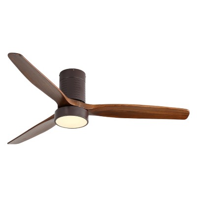 BestParts 52" Flush Mount Ceiling Fan - LED Light, Reversible Motor, Remote Control