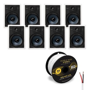 Polk Audio RC85i 8" In Ceiling 2 Way Speaker Cable Bundle - 8 Pack (White) - 1 of 4