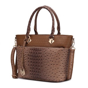 MKF Collection Grace Signature and Croc Embossed Tote Bag by Mia K - 1 of 4