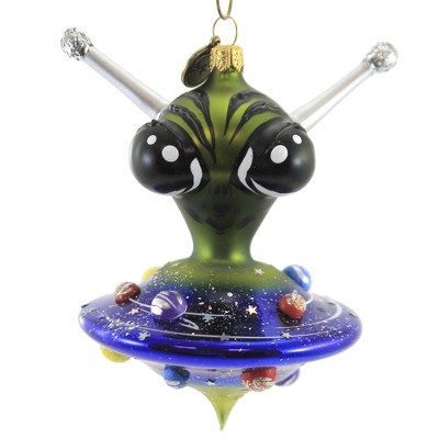 Blu Bom 4.5" Alien Pharon Vrusla Ornament Spaceship Martian  -  Tree Ornaments