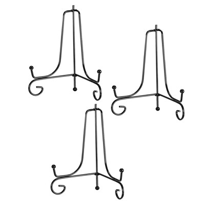 Unique Bargains Iron Adjustable Retro Picture Frame Decorative Easels or Stands 3 Pcs