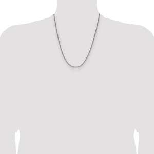 Chisel Stainless Steel Polished 3mm 22" Cable Chain Necklace - 1 of 4