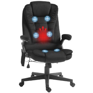 Okak 6 Point Vibrating Massage Computer Chair with Heat, Office Chair with Reclining Backrest and Padded Armrests for Office, Video Room - 1 of 4
