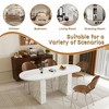Okak 63IN Farmhouse Oval Dining Table for 6 People, Kitchen Table with Large Round Pedestal, Dinner Table for Living Room, Dining Room - 4 of 4