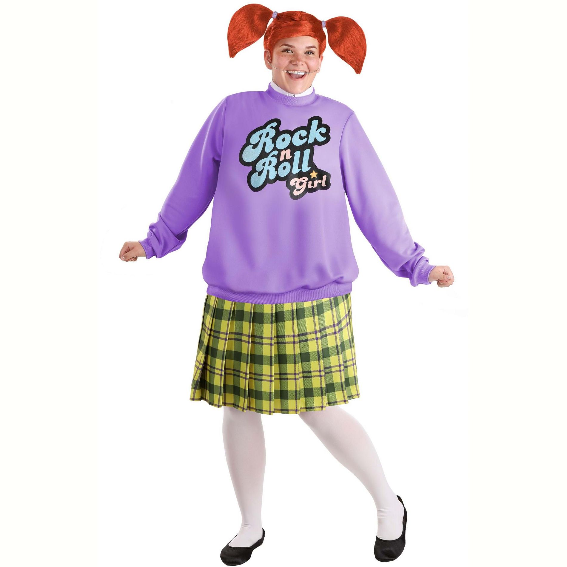 HalloweenCostumes.com 2X Women Plus Size Finding Nemo Darla Costume, Purple/Yellow/Orange