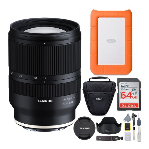 Tamron Di III RXD 17-28mm f/2.8 Lens Bundle with LaCie Hard Drive and  Accessory