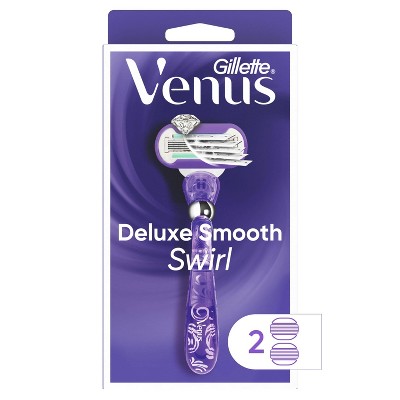 Venus Deluxe Smooth Swirl Women's Razor + 2 Razor Blade Refills