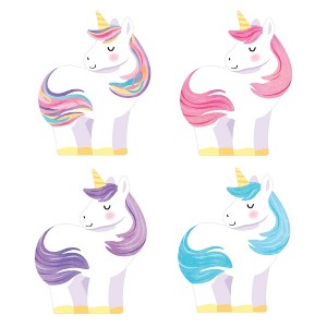 Big Dot of Happiness Unicorn Party Paper Cutouts, Double-Sided White Unicorn-Shaped Decorations, DIY Rainbow Unicorn Party Essentials - Set of 20 - 1 of 4