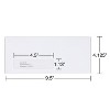 MyOfficeInnovations Self Seal Security Tinted Bus.Envelope 4 1/8" x 9 1/2" White 500/BX 511290 - 3 of 4