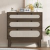Rattan Dresser for Bedroom, 3 Drawers Dresser for Closet, Chests of Drawers - 3 of 4