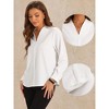 Allegra K Women's Work Business Office Long Sleeve V Neck Blouse - 2 of 4