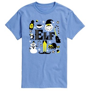 Men's - Elf - Logo And Santa Short Sleeve Graphic T-Shirt - 1 of 4