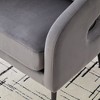 Racxily Premium Velvet Accent Chair – Velvet Dining/ with Metal Legs, Ergonomic Support, Mid-Century Modern,for Living/Bedroom/Reception,Charcoal - 4 of 4