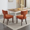 Lyngins Dining Chairs Set of 2,Upholstered Accent Chairs Curved Backrest with Copper Nails for Dining Room,Living Room,Kitchen - 2 of 4