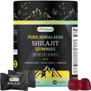 Best Naturals Pure Himalayan Shilajit Gummies - 60 ct - Made with Ashwagandha, Black Musli, and Gokshura - 1 of 4