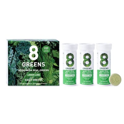8Greens Effervescent Tablets Dietary Supplement - Lemon Lime