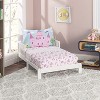 EVERYDAY KIDS 3-Piece Toddler Fitted Sheet, Flat Sheet and Pillowcase Set - Princess Storyland - Soft Breathable Microfiber Toddler Bed Sheets Set - 2 of 4