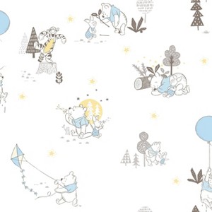 Disney Winnie The Pooh Playmates Peel and Stick Kids' Wallpaper - RoomMates: Vinyl, Self-Adhesive, Black, 28 Sq Ft Coverage - 1 of 4