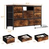 Jojoka 8 Dresser TV Stand with Power Outlet & LED Light, 47'' Wide TV Stand with 8 Deep Drawers for Bedroom - 2 of 4