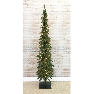 84" Green Pencil Slim Christmas Tree with 200 White Lights