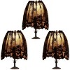 3Pcs Halloween Lamp Shade Cover Decoration, Black Lace Ribbon Spider web Lampshades Cover Topper Scarf, Large 20 X 60 Inch Spiderweb Lamp Shade Cover - 3 of 3