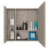 GlasFlength Decorative Wall Mirrors Bathroom Decor Cabinet Accent Mirror Vanity Medicine Cabinet Mirrors for Bathroom Wall, Beige, 23.6"*5.8"*23.6" - 4 of 4