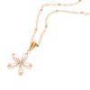 Anna-Kaci Gold-Tone Flower Pendant Necklace with Crystal Petal Accents - Gold - 2 of 4
