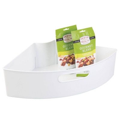 iDESIGN Kitchen Binz 1/4 Wedge Lazy Susan White