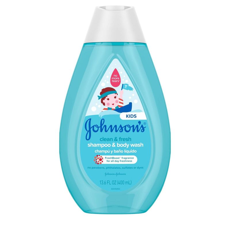 Johnson&#39;s Kids Clean &#38; Fresh Shampoo &#38; Body Wash for Sensitive Skin - 13.6 fl oz, 1 of 11