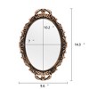 Aoibox Vintage Decorative Gold Framed Mirror, Wall Hanging & Tabletop Tray for Bedroom Living Room Dresser Decor, Oval Bronze - 2 of 4