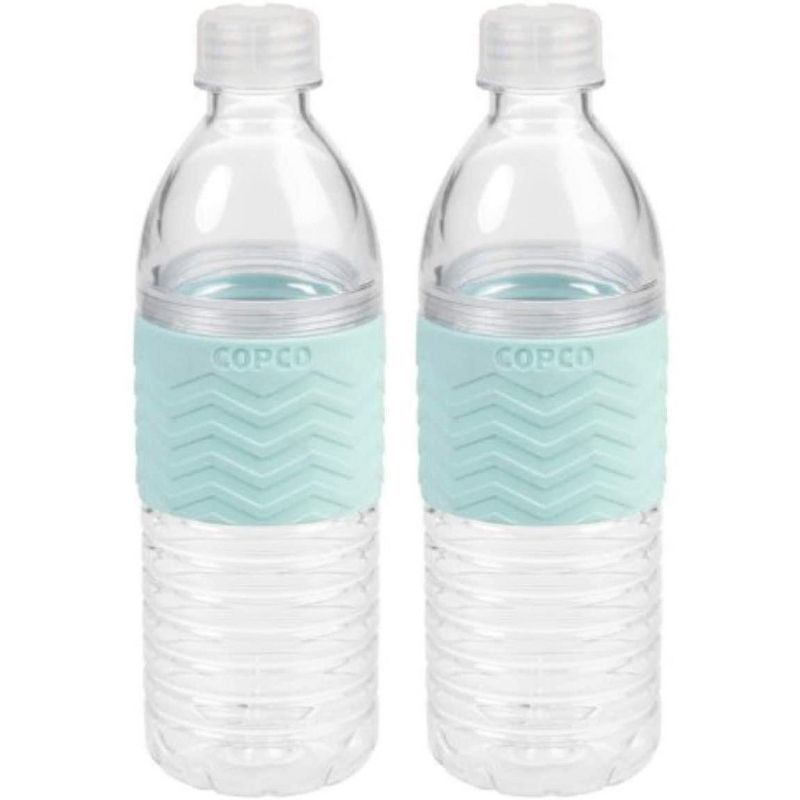Copco Hydra 2-Pack Water Bottle 16.9 Ounce Non Slip Sleeve BPA Free Tritan Plastic Reusable, 1 of 4