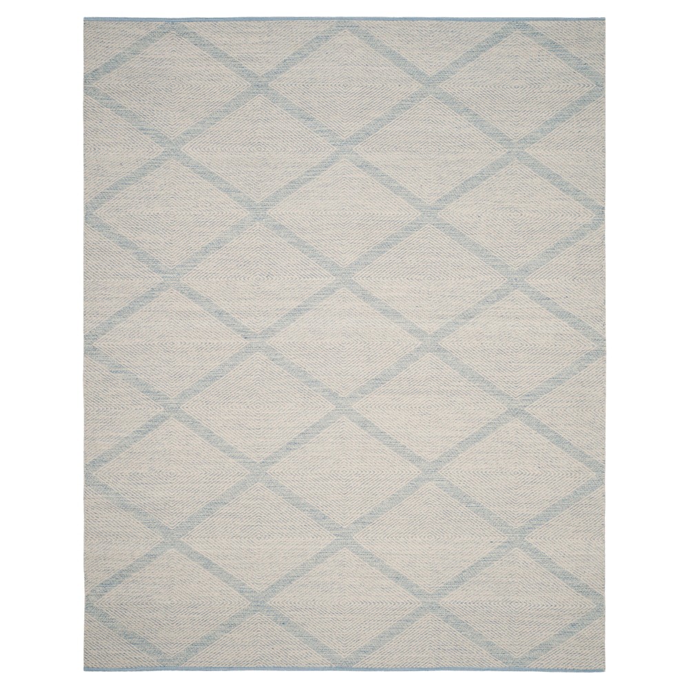 Light Blue Geometric Flatweave Woven Area Rug - (6'x9') - Safavieh