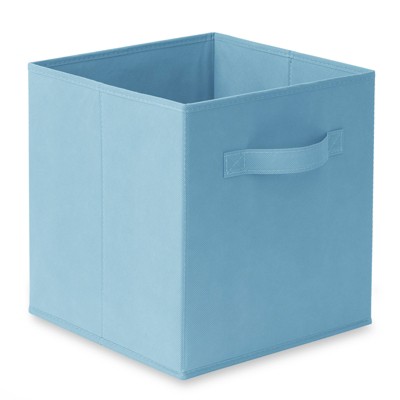 Baby Blue Collapsible Fabric Storage Cube Bins, Set of 12