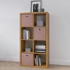 GlasFlength Utility Storage Cabinets Modular Cube Storage Organizer Simple Design for Living Room Office Bedroom, Brown, 29.92"*15.35"*57.52" - 4 of 4