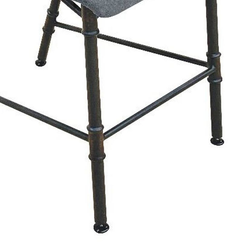 16&#34; Brantley Office Chair Gray Fabric/Gunmetal Finish - Acme Furniture, 6 of 8