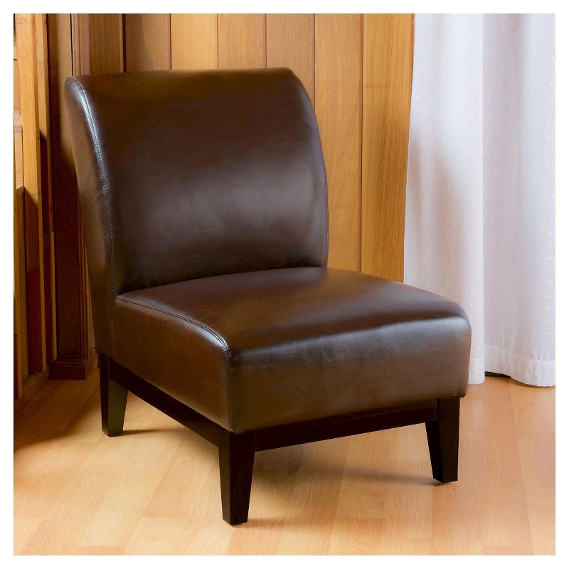 Darcy Slipper Chair Brown - Christopher Knight Home, 5 of 8
