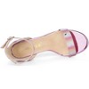 Allegra K Women's Glitter Open Toe Ankle Buckle Strap Stiletto Heel Sandals - 4 of 4
