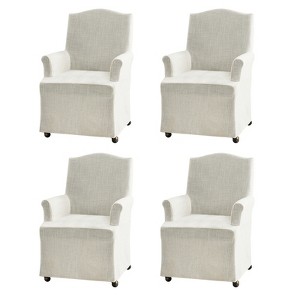 Arnold dining chair Set of 4 roll arms|ARTFUL LIVING DESIGN - 1 of 4