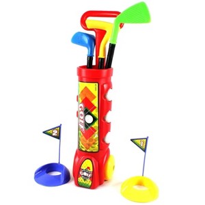 AZ Import Deluxe Kid's Happy Golfer Toy Golf Set With 3 Golf Balls, 3 Types of Clubs, & 2 Practice Holes - 1 of 4