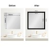 Amanti Art Mirror Makeover Bathroom Mirror Frame Border Kit  - Fully Assembled Peel and Stick Frame - Mirror NOT Included - Brushed Metallic Trim - 4 of 4