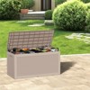 Naysaye Deck Boxes, 2-Piece 100 Gal Outdoor Storage Deck Box, Small Patio Storage Bin for Garden Tools, Brown, 48.03"*21.46"*24.53" - 4 of 4