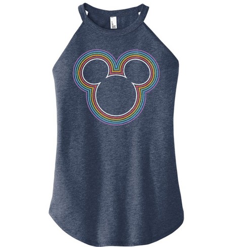 Women's - Disney - Rainbow Mickey Graphic High Neck Tank - image 1 of 2